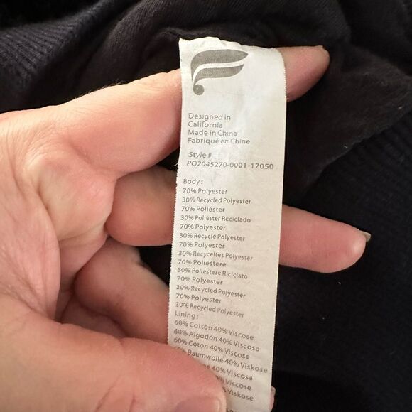 Fabletics Malia Polar Fleece Pullover Size L Black - Picture 7 of 12